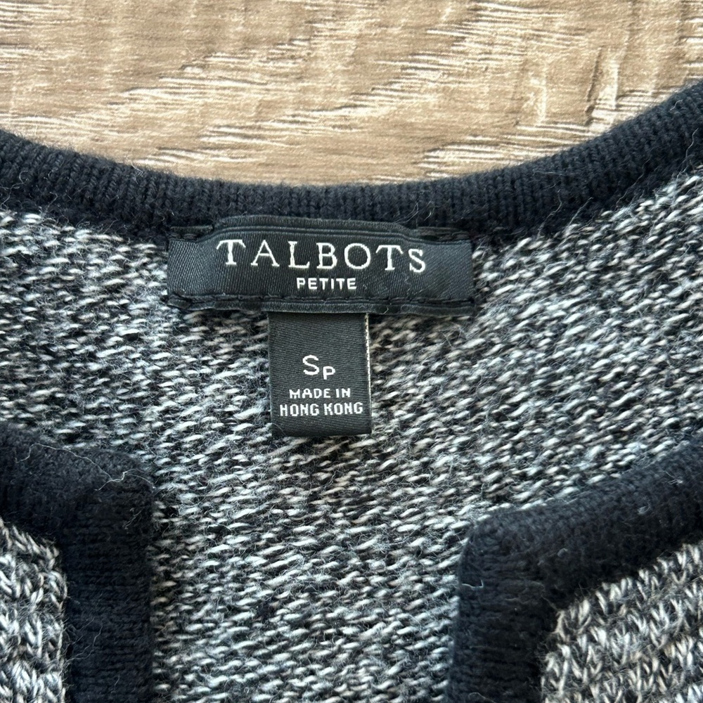 Talbots Gray Open-Front Sweater - Picture 5 of 6